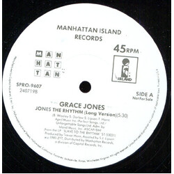 Grace Jones Jones The Rhythm USED VINYL 12INCH PROMO 45 RPM