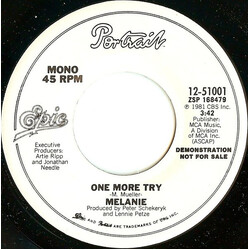 Melanie (2) One More Try Vinyl 7" USED