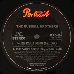 The Russell Brothers The Party Scene USED VINYL 12INCH 33 S RPM PROMO STEREO