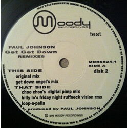 Paul Johnson Get Get Down (Remixes Part 2) USED VINYL 12INCH TEST PRESSING