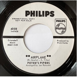 Peter's Pipers Airplane USED VINYL 7INCH 45 RPM SINGLE PROMO