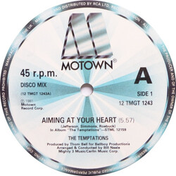 The Temptations Aiming At Your Heart USED VINYL 12INCH 45 RPM SINGLE