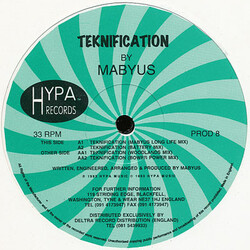 Mabyus Teknification VINYL 12" USED