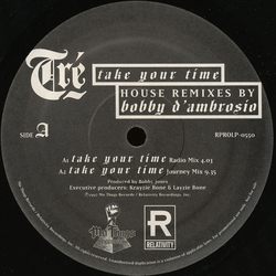 Tré Take Your Time (House Remixes By Bobby D'Ambrosio) Vinyl 12" USED