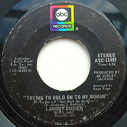 Lamont Dozier Trying To Hold On To My Woman Vinyl 7" USED