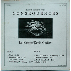Godley & Creme Musical Excerpts From Consequences Vinyl LP USED