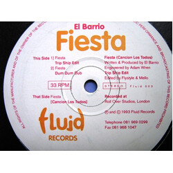 El Barrio (2) Fiesta USED VINYL 12INCH 33 S RPM STEREO