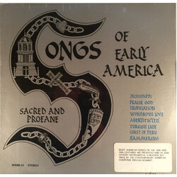 William Schmidt Songs Of Early America, Sacred And Profane Vinyl LP USED