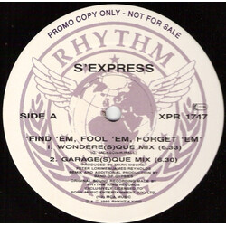 S'Express Find 'Em, Fool 'Em, Forget 'Em VINYL 12" USED