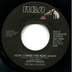 Eurythmics Here Comes The Rain Again / Right By Your Side Vinyl 7" USED