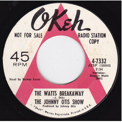 The Johnny Otis Show The Watts Breakaway / You Can Depend On Me USED VINYL 7INCH 45 RPM PROMO