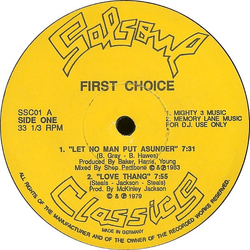 First Choice Let No Man Put Asunder / Love Thang / Dr. Love Vinyl 12" USED