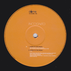 Incognito Listen To The Music Vinyl 12" USED