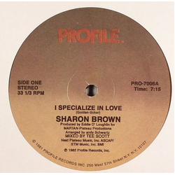 Sharon Brown I Specialize In Love Vinyl 12" USED