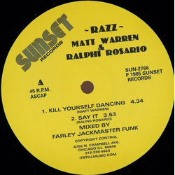 Raz Kill Yourself Dancing Vinyl 12" USED