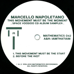 Marcello Napoletano This Movement Must Be The Moment Vinyl 12" USED