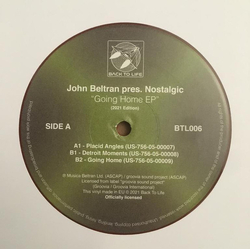 John Beltran / Nostalgic Going Home EP (2021 Edition) Vinyl 12" USED