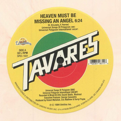 Tavares Heaven Must Be Missing An Angel / More Than A Woman Vinyl 12" USED