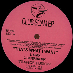 Shake Club Scam EP Vinyl 12" USED