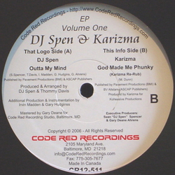 DJ Spen / Karizma EP Volume One Vinyl 12" USED