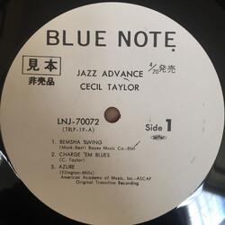 Cecil Taylor Jazz Advance Vinyl LP USED