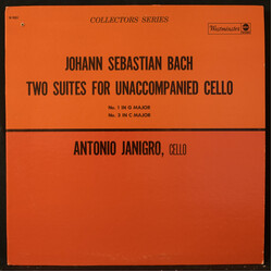 Johann Sebastian Bach / Antonio Janigro Two Suites For Unaccompanied Cello (No. 1, No, 3) Vinyl LP USED
