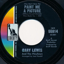 Gary Lewis & The Playboys (You Don't Have To) Paint Me A Picture USED VINYL 7INCH 45 RPM SINGLE STYRENE