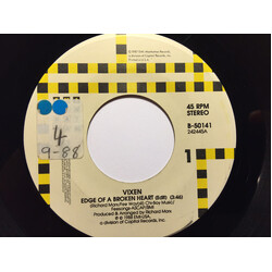 Vixen (2) Edge Of A Broken Heart / Hellraisers USED VINYL 7INCH 45 RPM SINGLE