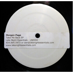 Morgan Page Take Me Back USED VINYL 12INCH PROMO WHITE LABEL