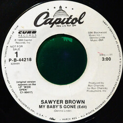 Sawyer Brown My Baby's Gone USED VINYL 7INCH 45 RPM SINGLE PROMO