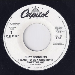 Suzy Bogguss I Want To Be A Cowboy's Sweetheart USED VINYL 7INCH 45 RPM SINGLE PROMO STYRENE