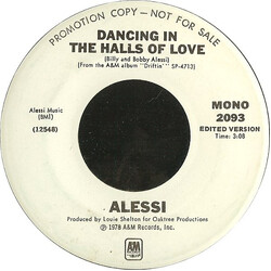 Alessi Dancing In The Halls Of Love Vinyl 7" USED