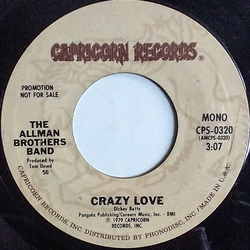 The Allman Brothers Band Crazy Love Vinyl 7" USED