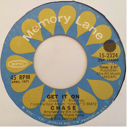 Chase (5) Get It On / I Can Feel It USED VINYL 7INCH 45 RPM SINGLE