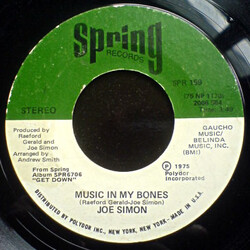 Joe Simon Music In My Bones / Fire Burning VINYL 7" USED