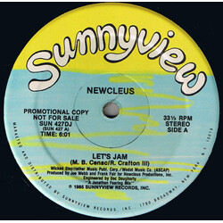 Newcleus Let's Jam USED VINYL 12INCH 33 S RPM PROMO STEREO