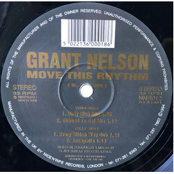 Grant Nelson Move This Rhythm USED VINYL 12INCH 33 S RPM STEREO