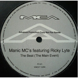 Manic MC's / Ricardo Lyte The Beat USED VINYL 12INCH PROMO 45 RPM