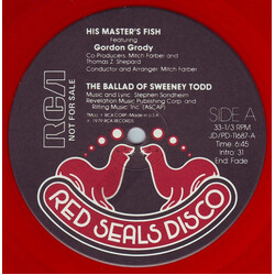 His Master's Fish / Gordon Grody The Ballad Of Sweeney Todd USED VINYL 12INCH 33 S RPM PROMO
