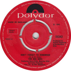 Bee Gees Don't Forget To Remember USED VINYL 7INCH 45 RPM SINGLE