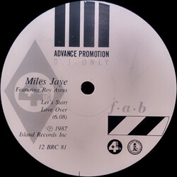 Miles Jaye / Roy Ayers Let's Start Love Over USED VINYL 12INCH SINGLE SIDED PROMO