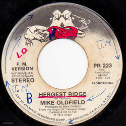 Mike Oldfield Hergest Ridge (F.M. Version) / Hergest Ridge (A.M. Version) USED VINYL 7INCH 45 RPM PROMO STEREO MONO