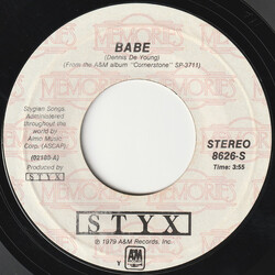 Styx Babe / Why Me USED VINYL 7INCH 45 RPM REISSUE STYRENE STEREO