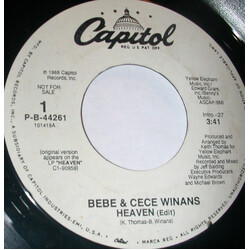 Bebe & Cece Winans Heaven USED VINYL 7INCH 45 RPM PROMO