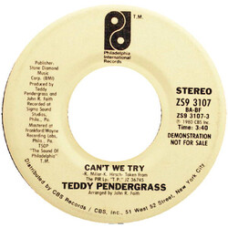 Teddy Pendergrass Can't We Try USED VINYL 7INCH 45 RPM PROMO STEREO