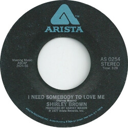 Shirley Brown I Need Somebody To Love Me / Givin' Up USED VINYL 7INCH 45 RPM SINGLE