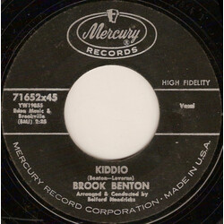 Brook Benton Kiddio / The Same One USED VINYL 7INCH 45 RPM SINGLE STYRENE MONO