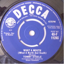 Tommy Steele What A Mouth (What A North And South) / Kookaburra USED VINYL 7INCH 45 RPM SINGLE