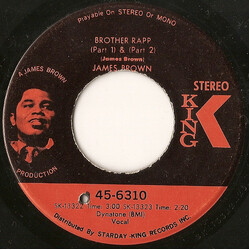 James Brown Brother Rapp (Part 1) & (Part 2) / Bewildered Vinyl 7" USED