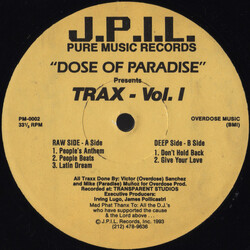 A Dose Of Paradise Trax - Vol.1 VINYL 12" USED